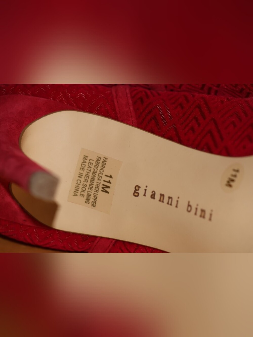 Gianni Bini Red Lace-Up Pointed Toe Stiletto Ankle Booties - Picture 7 of 13